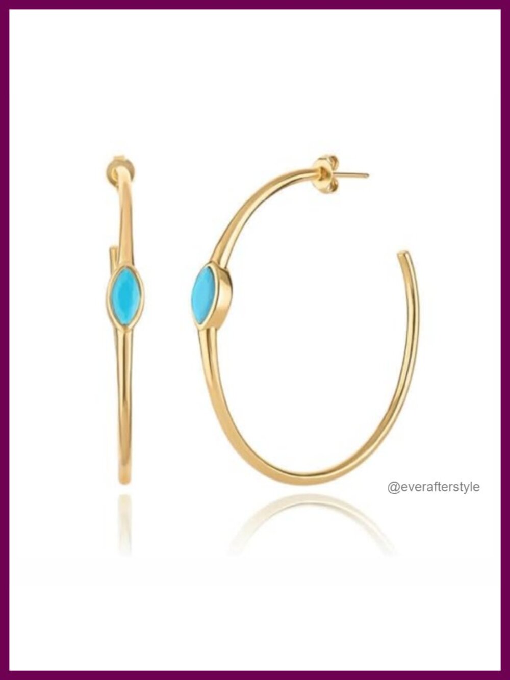 Gold Plated Pearl Hoop Earrings Waterproof Hypoallergenic Boho Chic